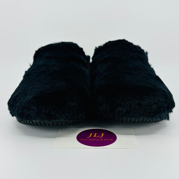 Nike Women's Calm Mule SE Black Faux Fur Comfort Mules FZ3119-001 Size 6 - Picture 2 of 11